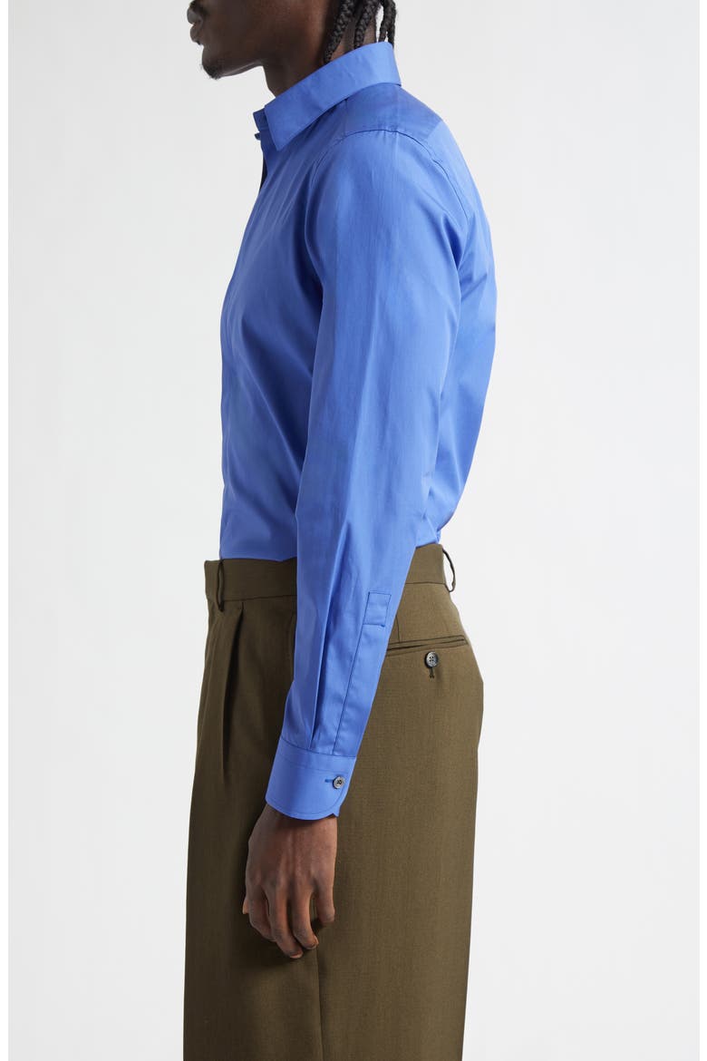 Cotton Poplin Button-Up Shirt, Alternate, color, PRUSSIAN BLUE