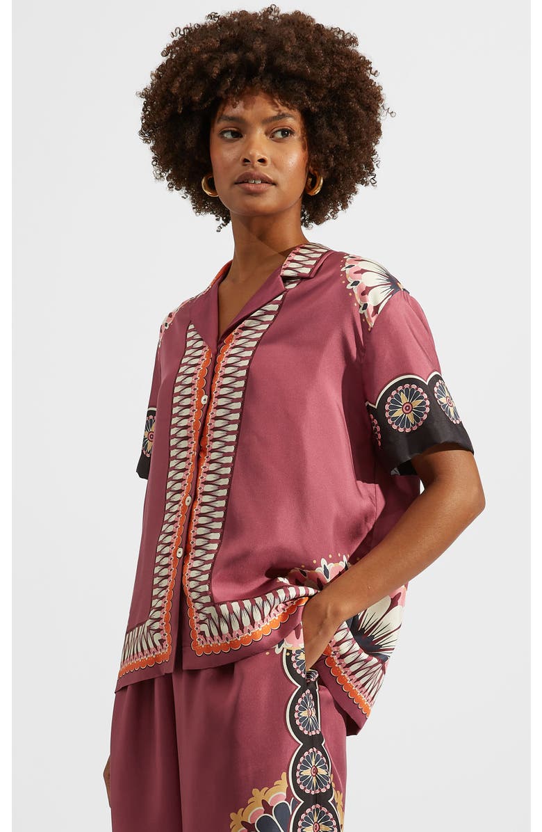 La DoubleJ Cortile Shirt Napoli Plates Placée Bordeaux, Main, color,