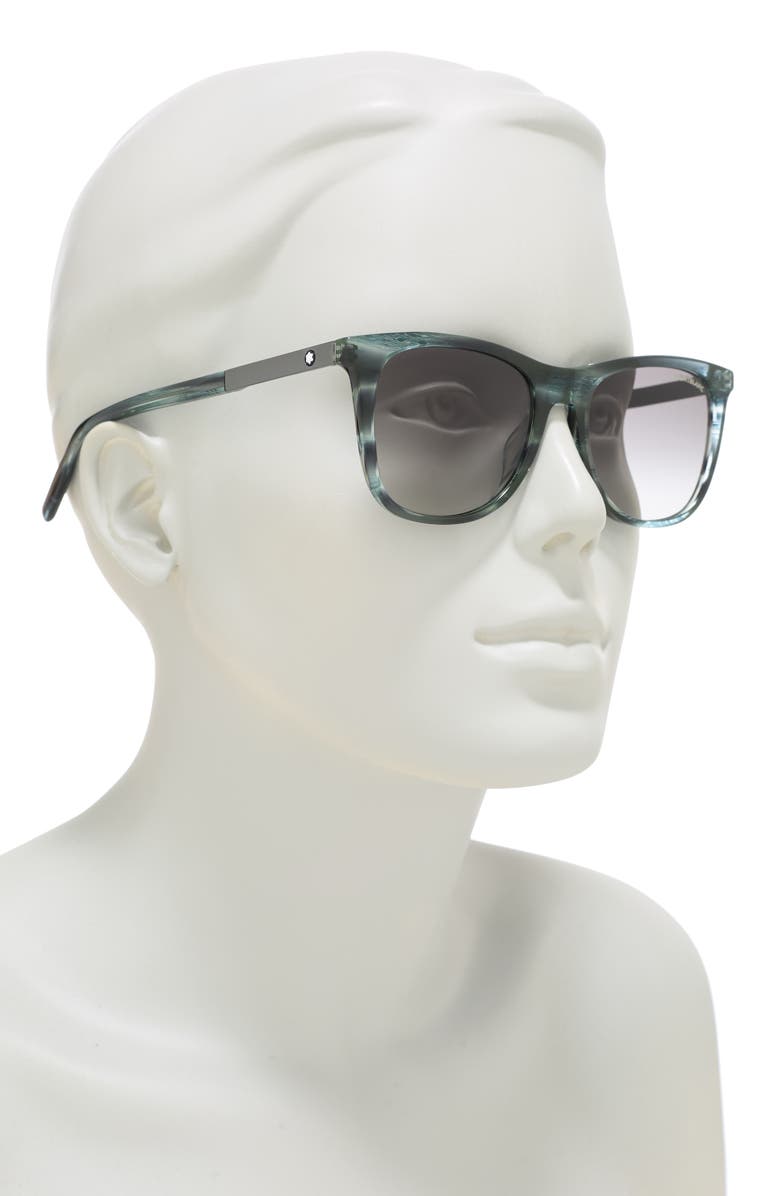 Montblanc 53mm Square Sunglasses, Alternate, color,