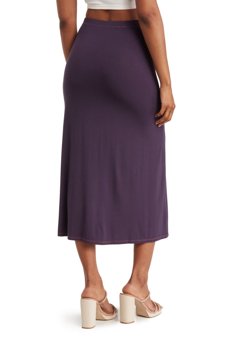 Side Slit Maxi Skirt, Alternate, color, NAVY