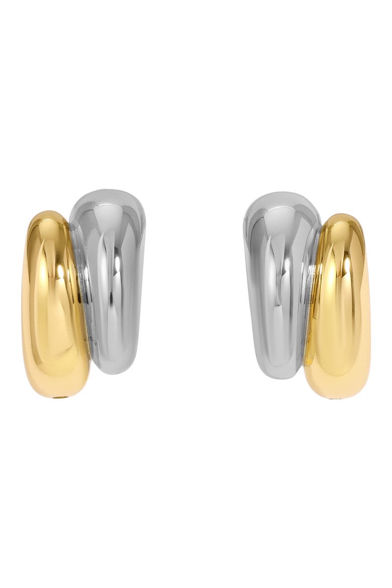 Manon Double Hoop Earrings, Main, color, TWO TONE
