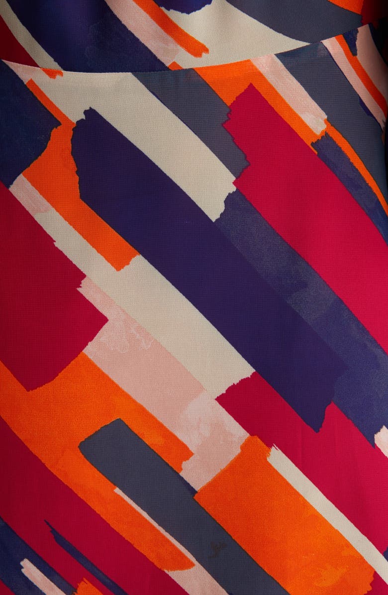 Maggy London Diagonal Print Chiffon Shirtdress, Alternate, color,