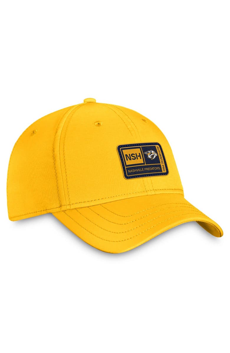 FANATICS Men's Fanatics Branded Gold Nashville Predators Authentic Pro Training Camp Flex Hat, Alternate, color, Gold