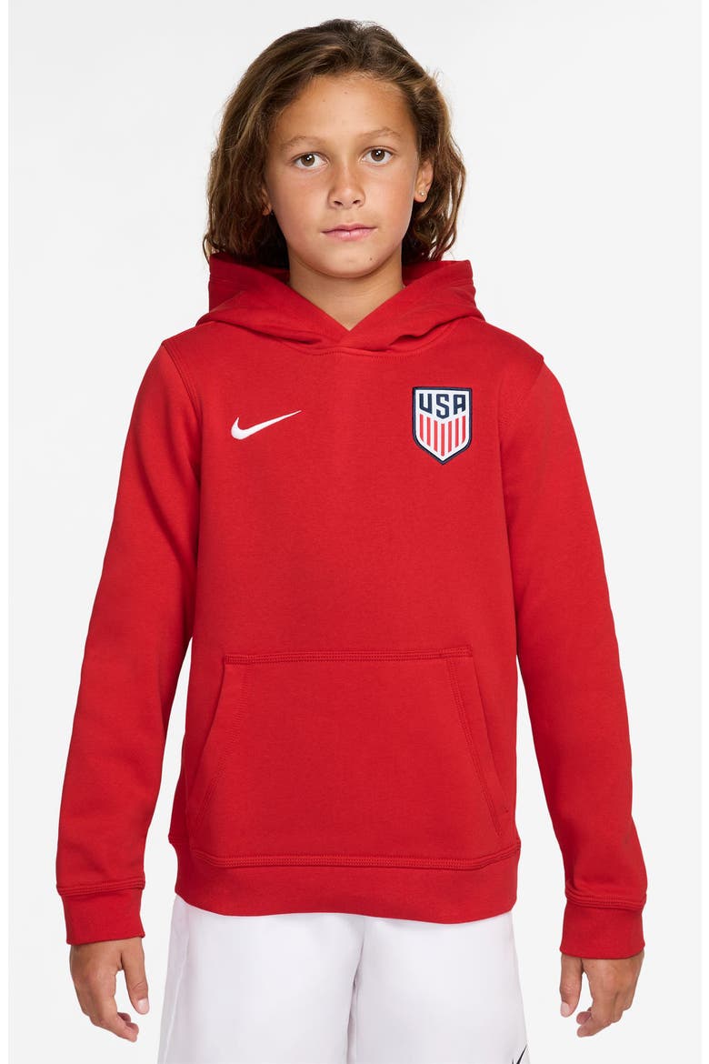 Kids' Club Cotton Blend Hoodie, Main, color, UNIVERSITY RED/ WHITE