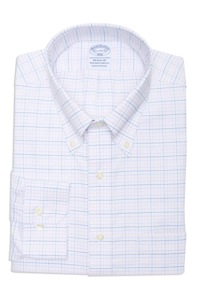 Regular Fit Check Button-Down Shirt, Alternate, color, MULTI STRIPE