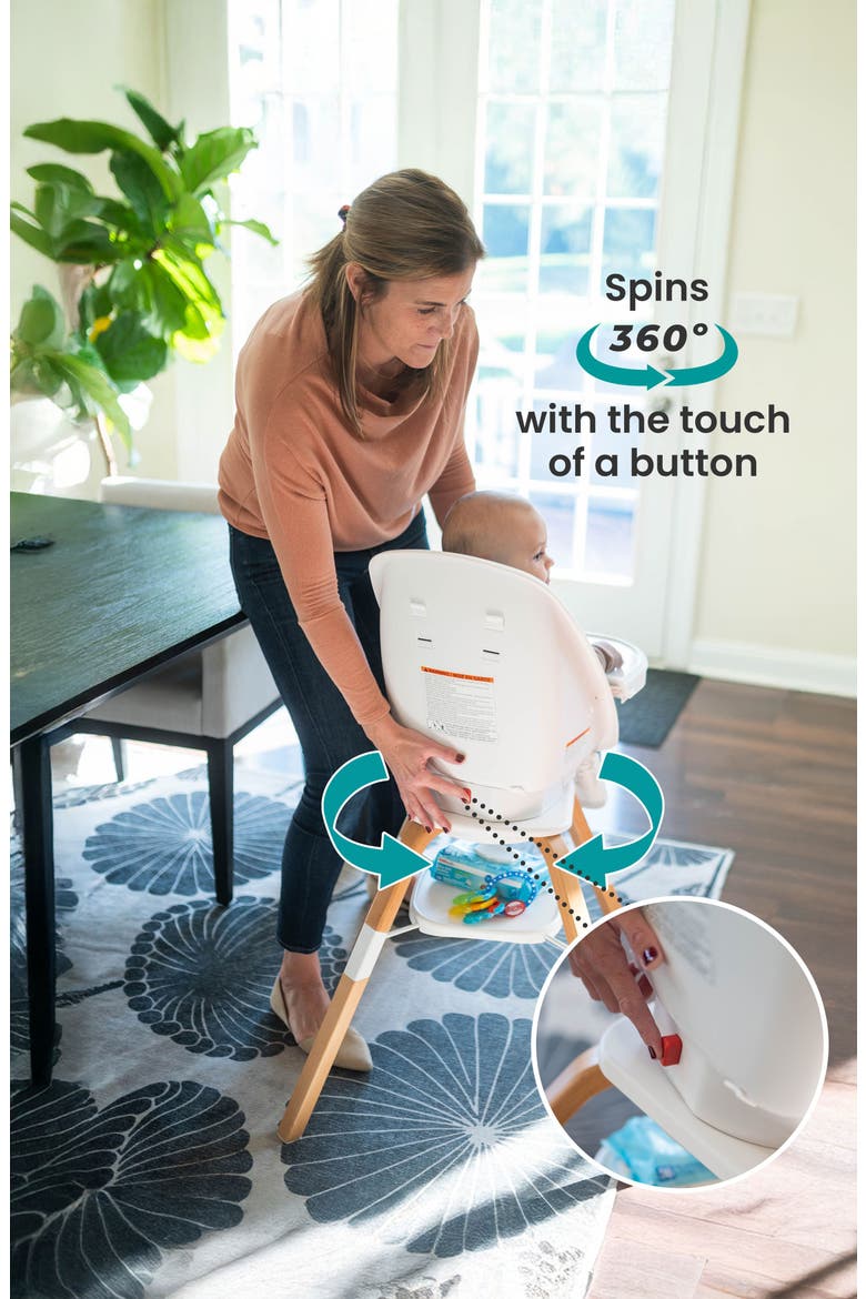 TrüBliss™ 2-in-1 Turn-A-Tot High Chair with 360° Swivel, Alternate, color, EARL GREY
