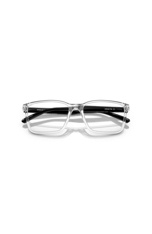 Arnette 52mm Rectangle Optical Glasses In Transparent