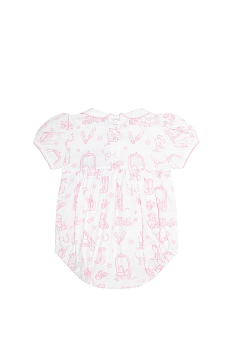 Nellapima Pink Lone Star Toile Smocked Bubble - Baby, Alternate, color, Pink