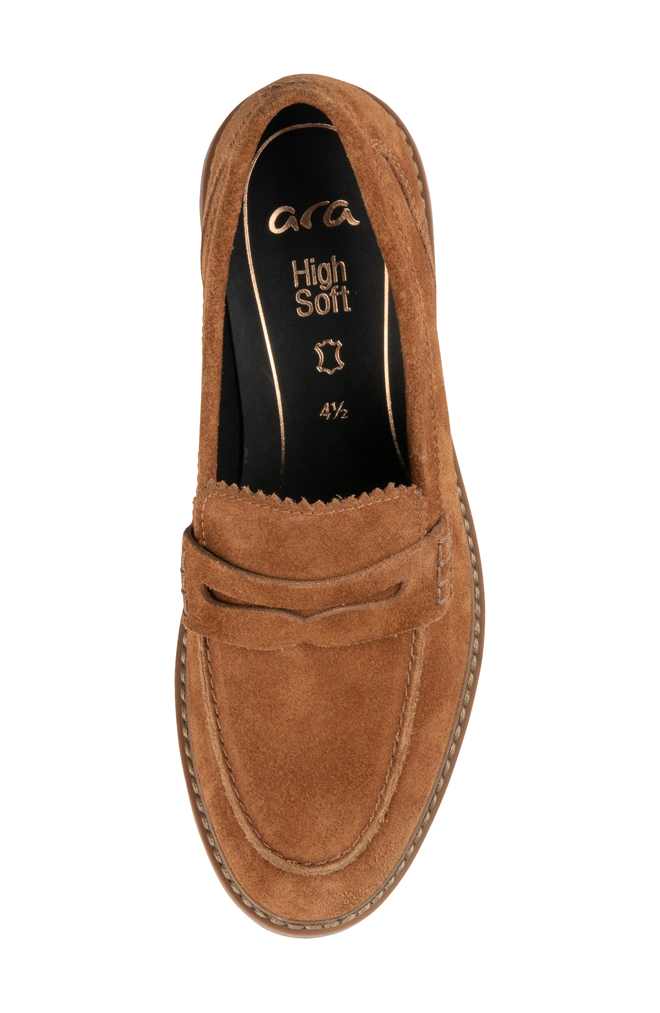 ara Kalendra Penny Loafer, Alternate, color, Nuts
