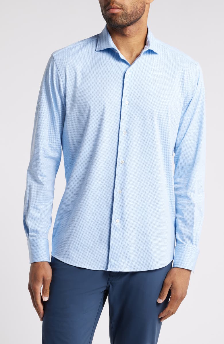 Peter Millar Crown Crafted Midlands Excursion Stretch Button-Up Shirt, Main, color,