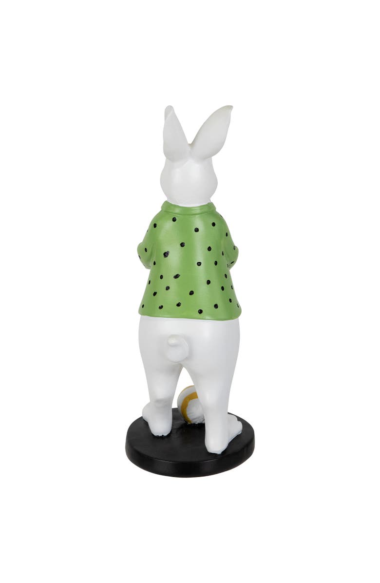 Northlight Rabbit Holding Easter Egg Outdoor Garden Statue - 11.5" - White, Alternate, color, Multi
