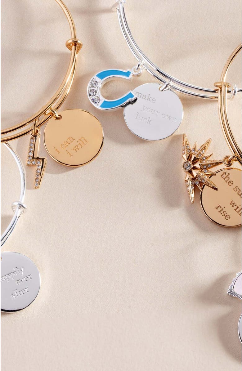 Alex and Ani Wild At Heart Duo Charm Bangle Bracelet, Alternate, color, Silver