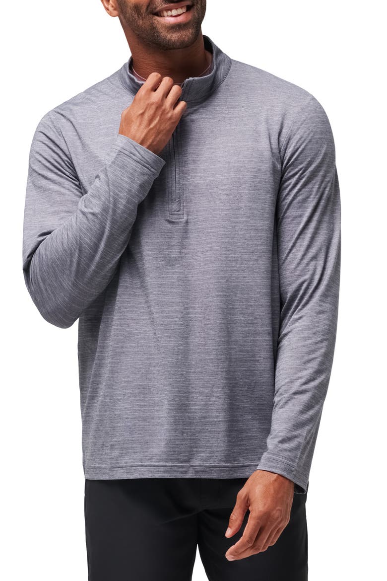The Heater Quarter Zip Pullover, Main, color, SLEET/QUIET SHADE