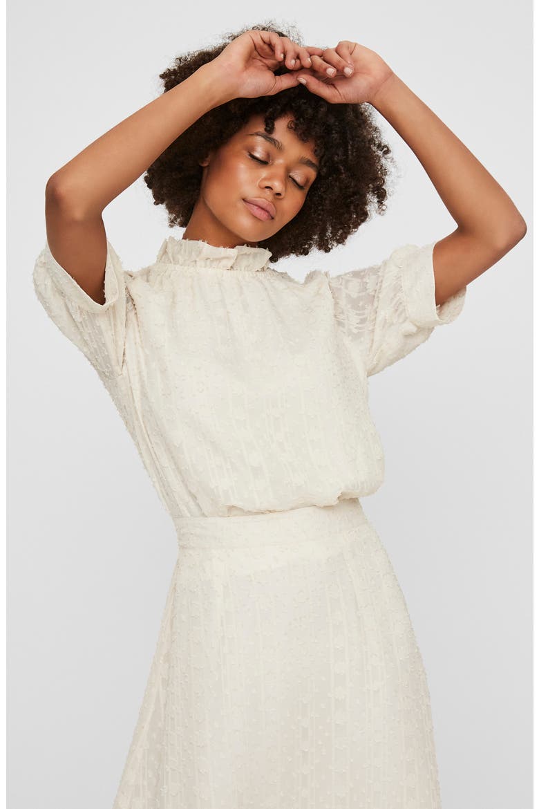 Lykke Frill Neck Top, Alternate, color, BIRCH