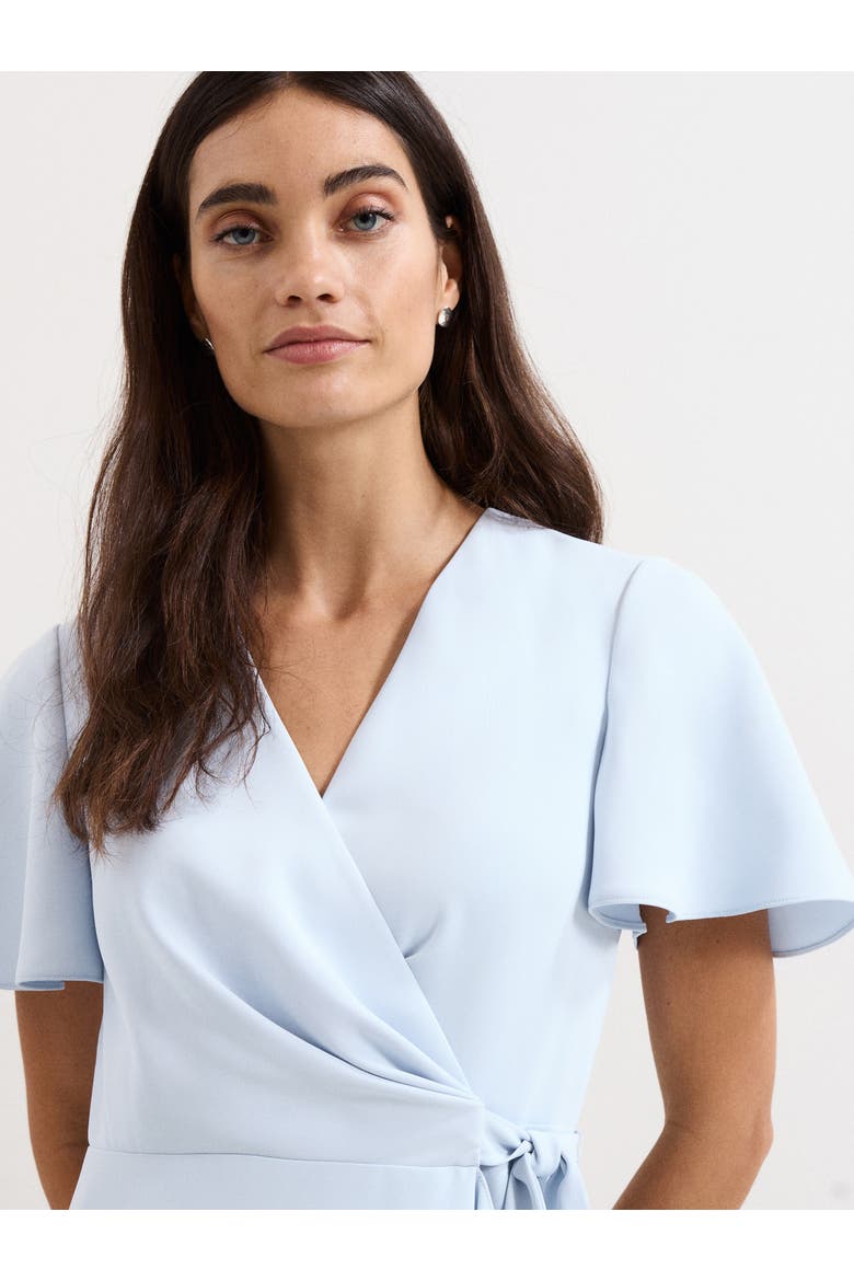 Julissa Short Sleeve Wrap Dress, Alternate, color, Pale Blue