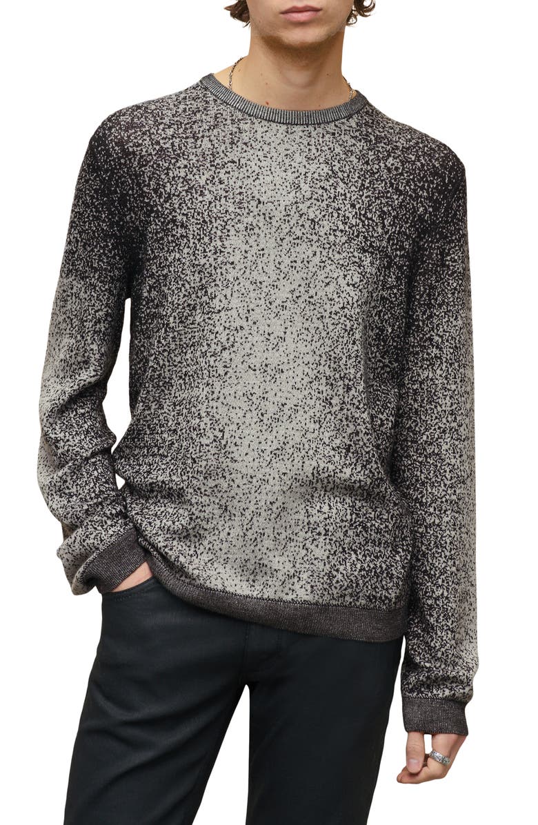 John Varvatos Tyrrell Pixel Regular Fit Cotton, Alpaca & Silk Sweater, Main, color, 