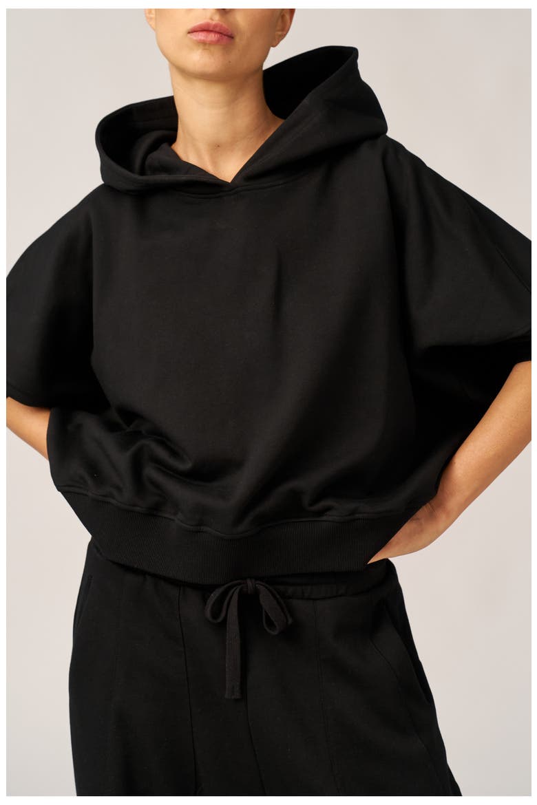 Cozy Coast Airport Hooded Sweatshirt, Alternate, color, Black