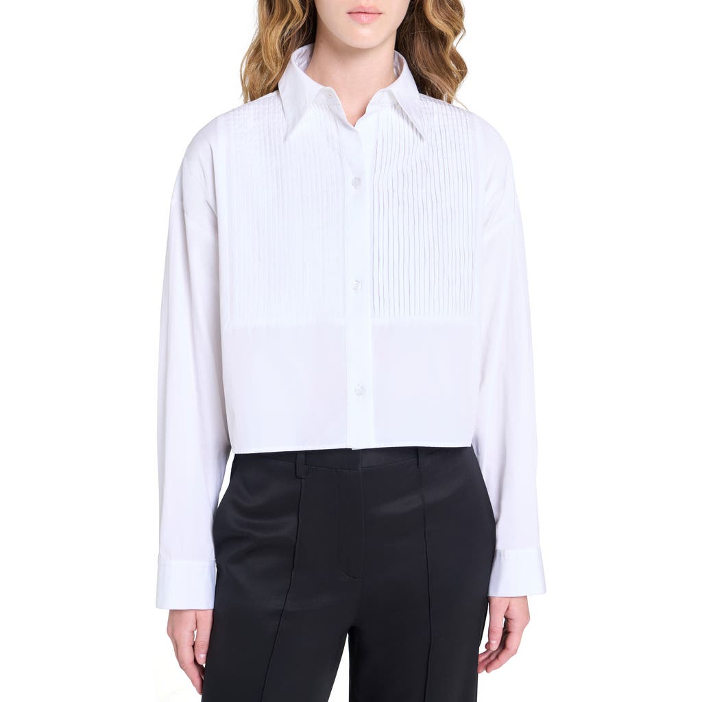Twp Soon To Be Ex Bib Cotton Button-up Shirt In White