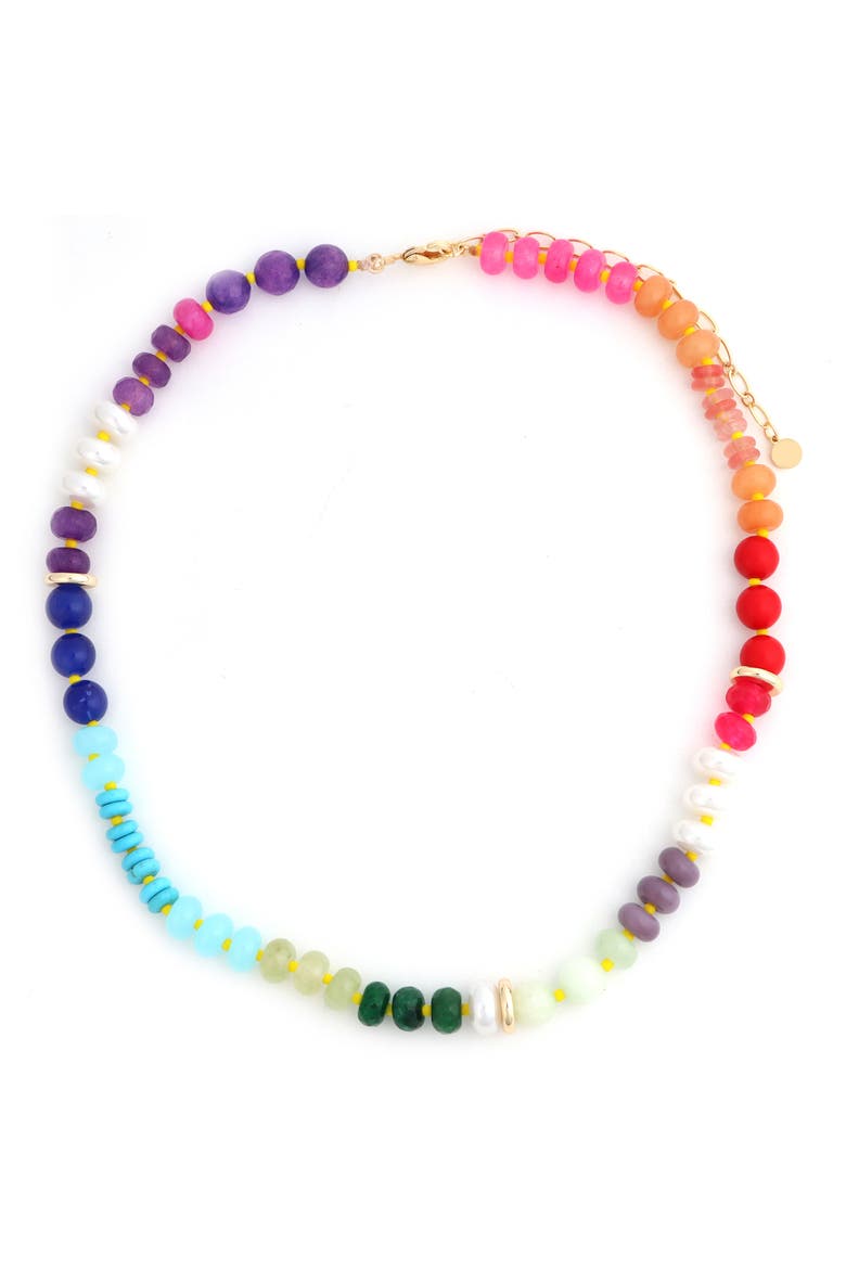Multistone Necklace, Main, color, MULTI