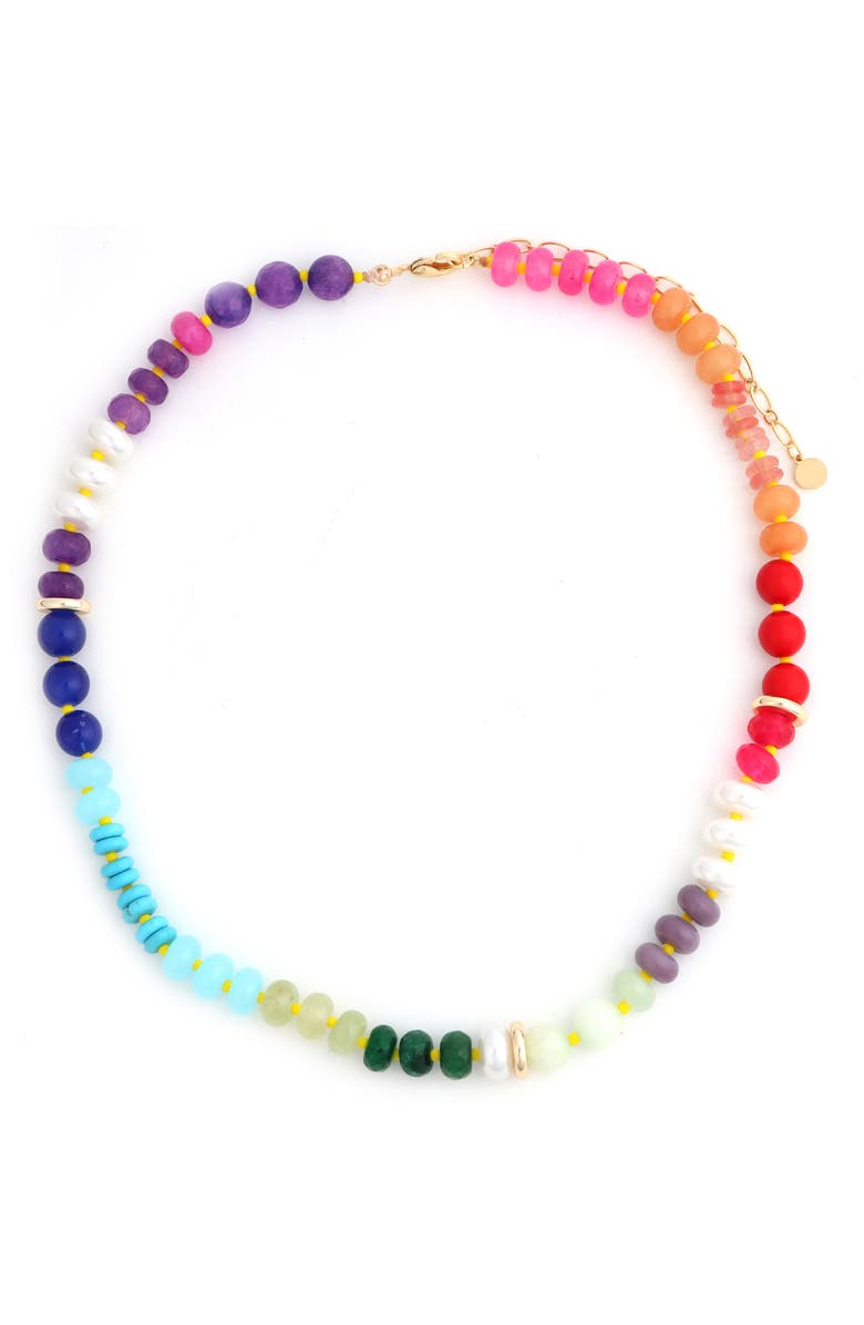 Panacea Multistone Necklace, Main, color, Multi