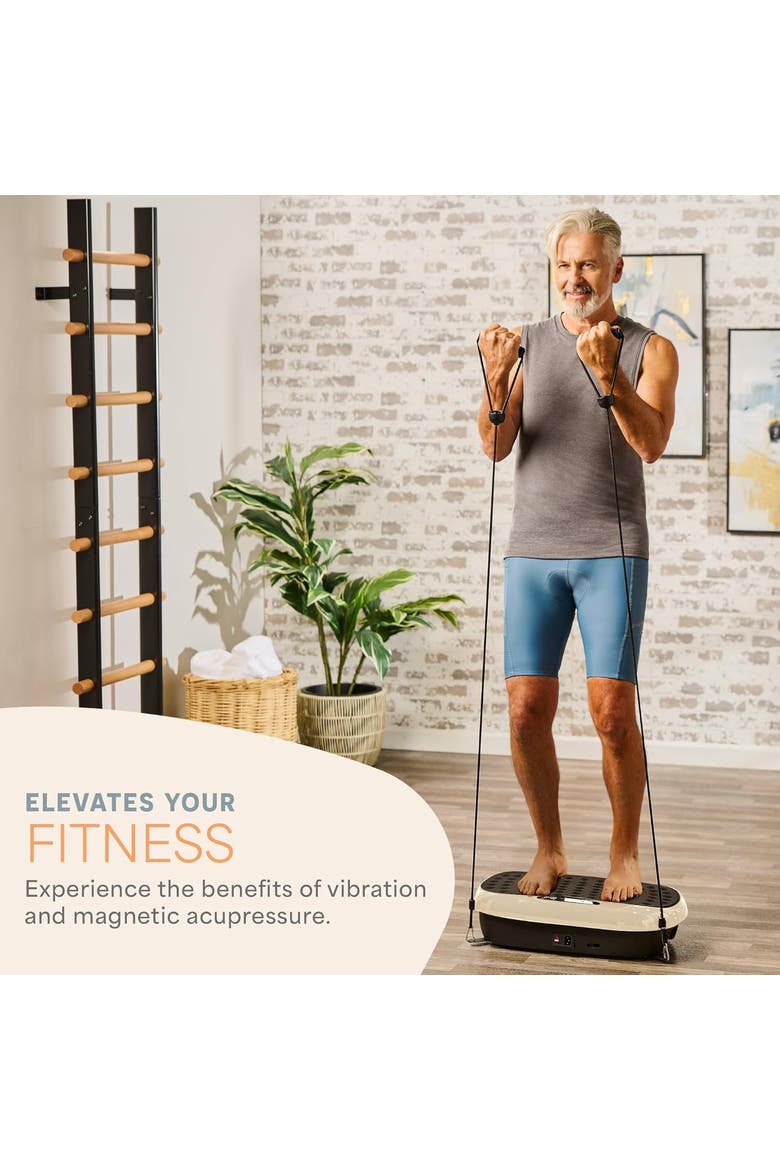 HexaPlate Lite Vibration Plate Exercise Machine Full Body Recovery and Muscle Toning, Alternate, color, Metallic Gold
