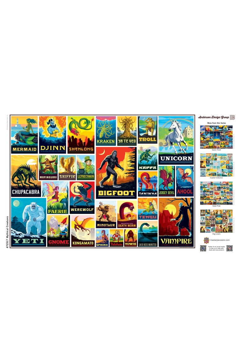 Mythical Creatures 1000 Piece Puzzle, Alternate, color, Multicolor