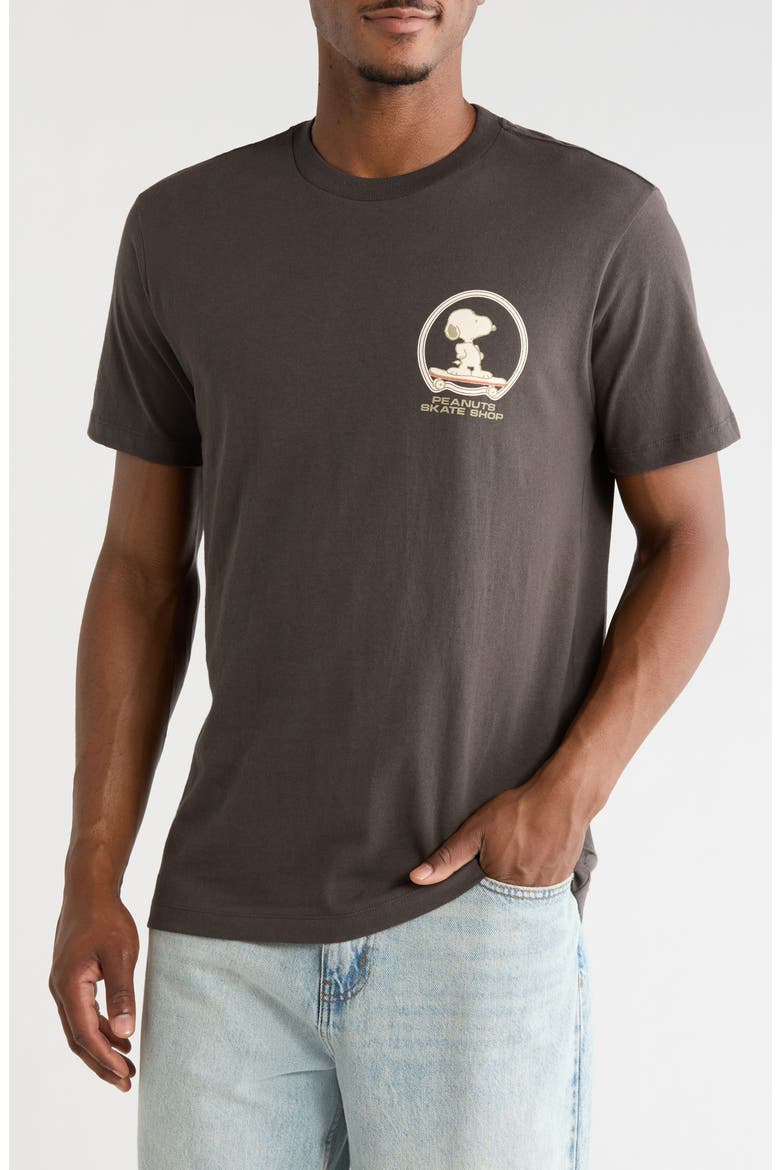 Peanuts Skate Club Graphic T-Shirt, Main, color, PIRATE BLACK