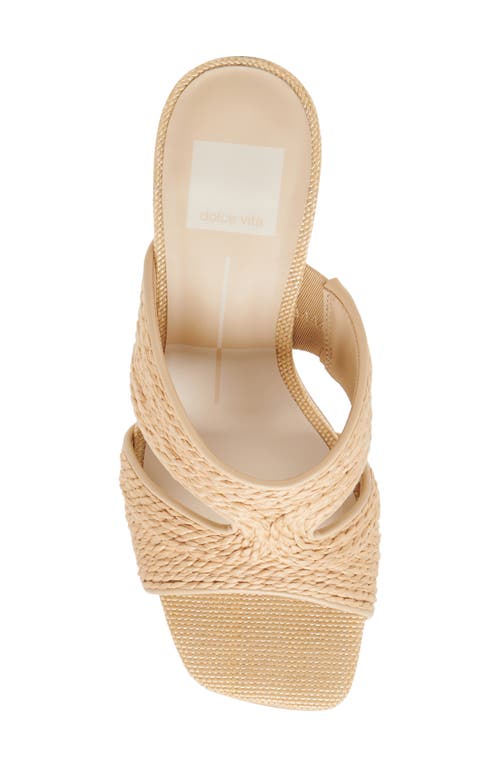 Dolce Vita Gitel Wide Heels Lt Natural Raffia In Brown