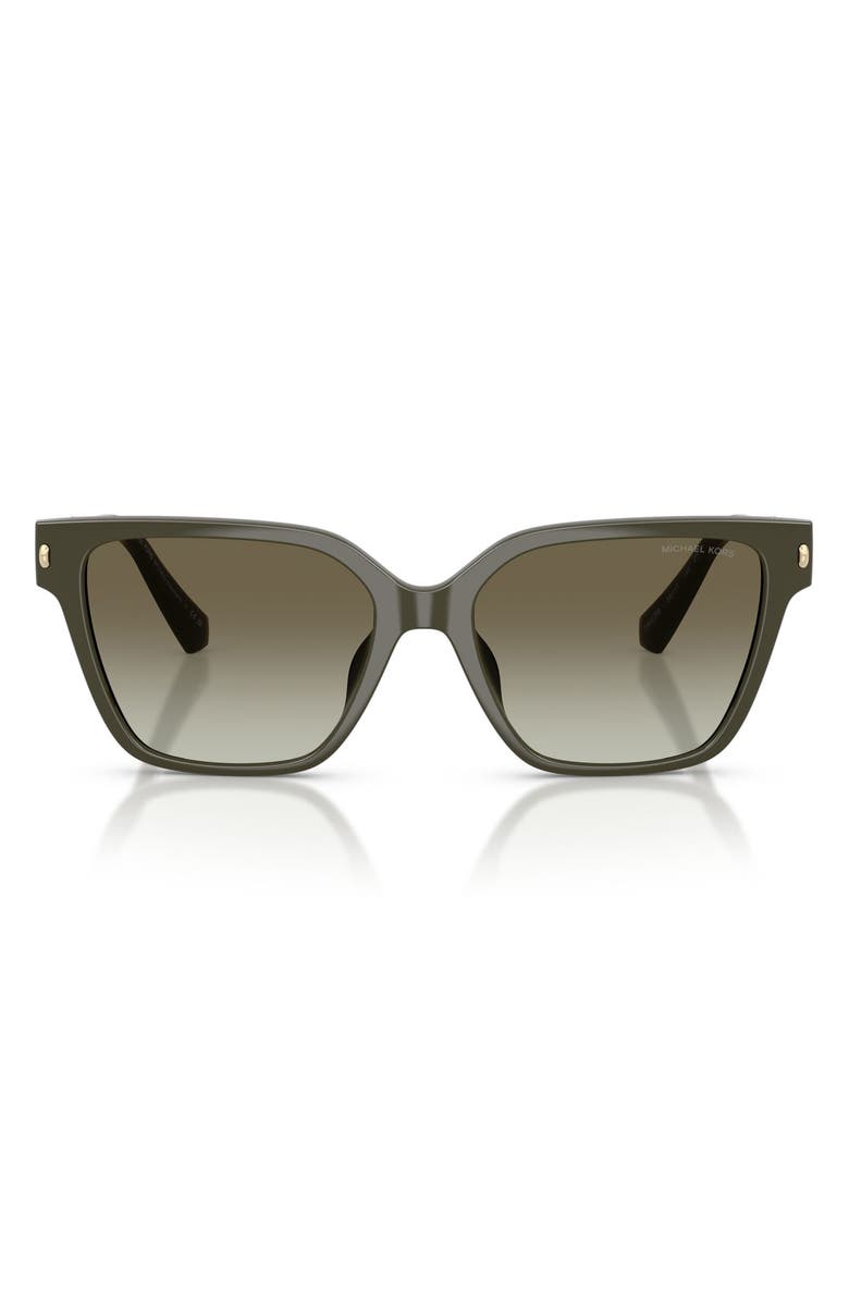 Michael Kors Piedmont 56mm Square Sunglasses, Main, color, Olive / Green