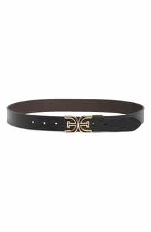 Sam Edelman Monogram Swivel Leather Belt