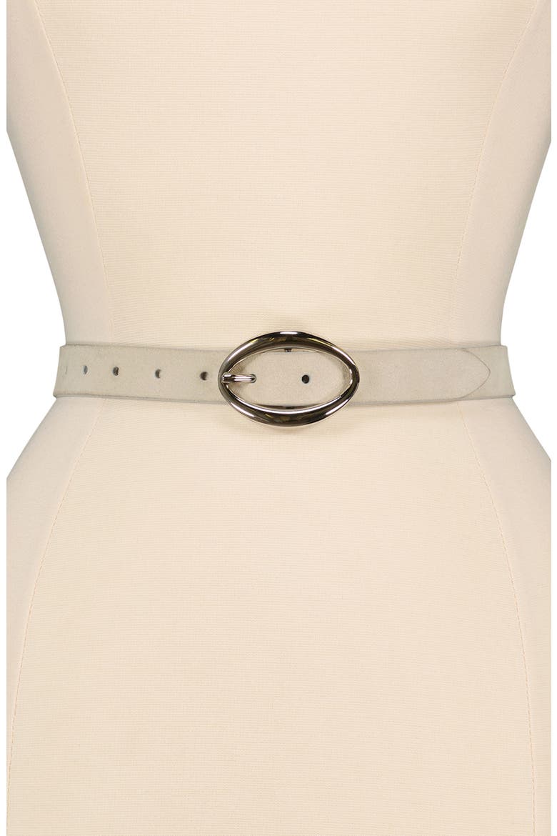 Isla Suede Belt, Alternate, color, DARK MILK