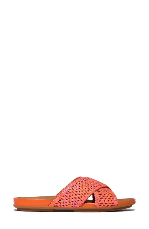Fitflop Gracie Woven Slide Sandal In Orange