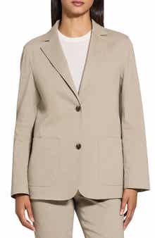 Theory Relaxed Fit Linen Blend Blazer