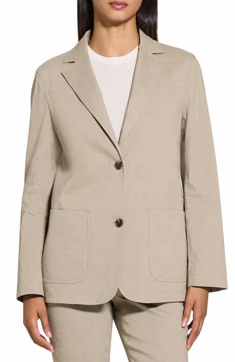 Theory Relaxed Fit Linen Blend Blazer