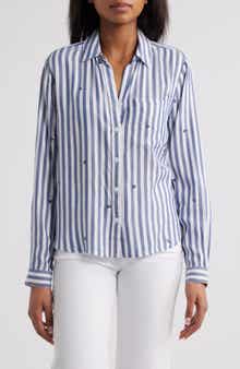 beachlunchlounge Caitlin Embroidered Shirt