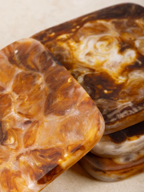 Gauri Kohli Kampai Coasters, Set Of 4 In Brown