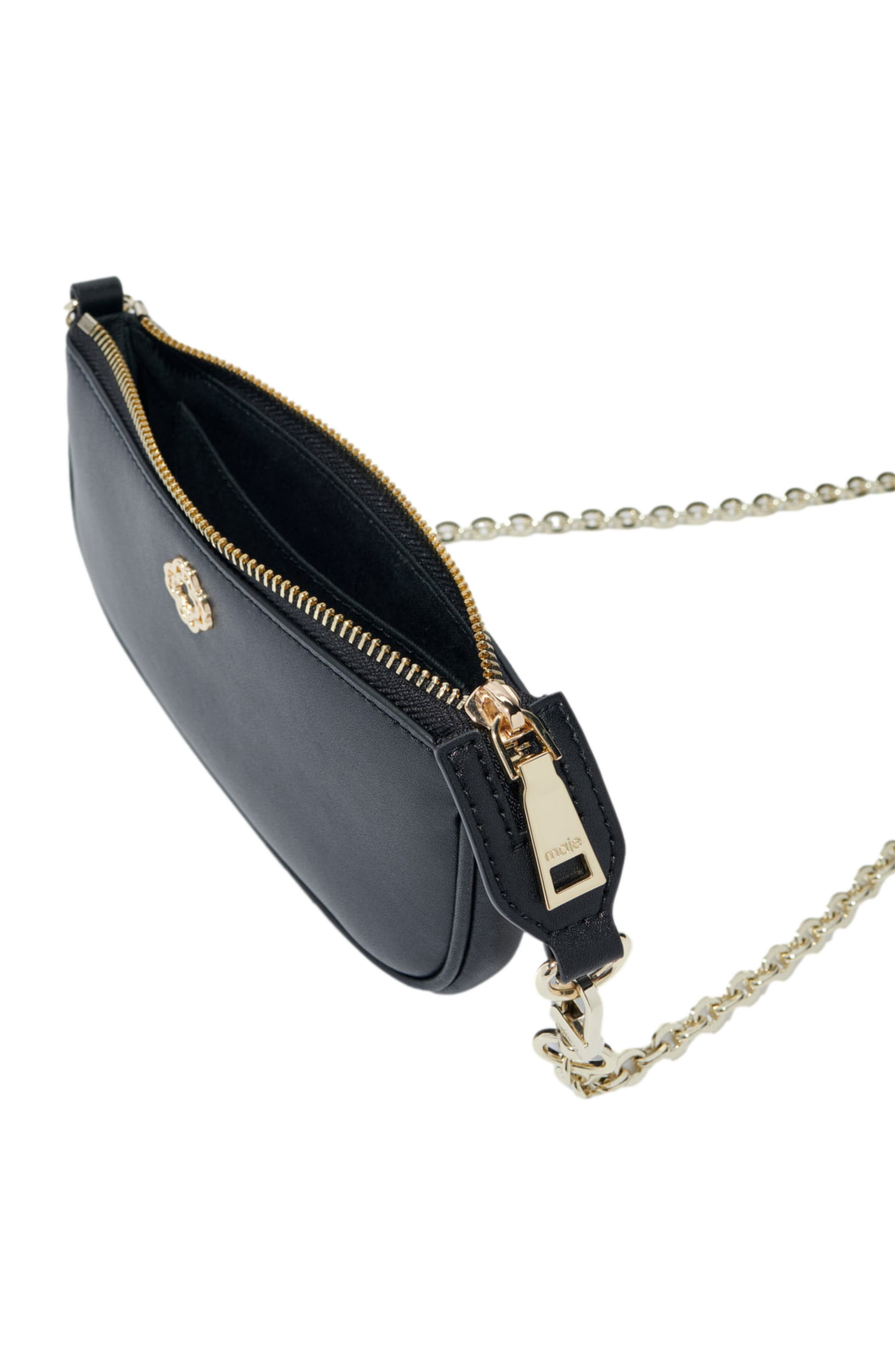 maje Small leather clutch bag, Alternate, color, 