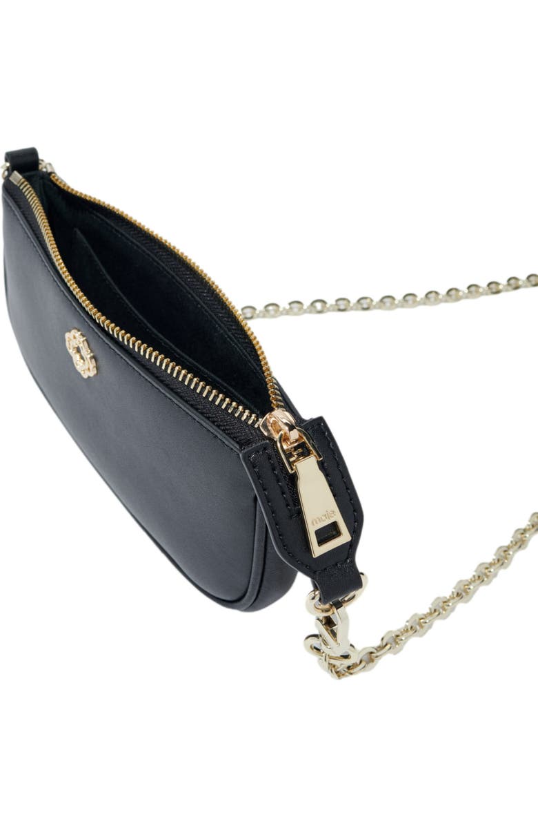 maje Small leather clutch bag, Alternate, color,