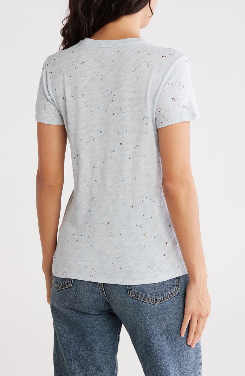 ATM Anthony Thomas Melillo Splatter Print Slub Jersey T-Shirt, Alternate, color, Blue/ Multi