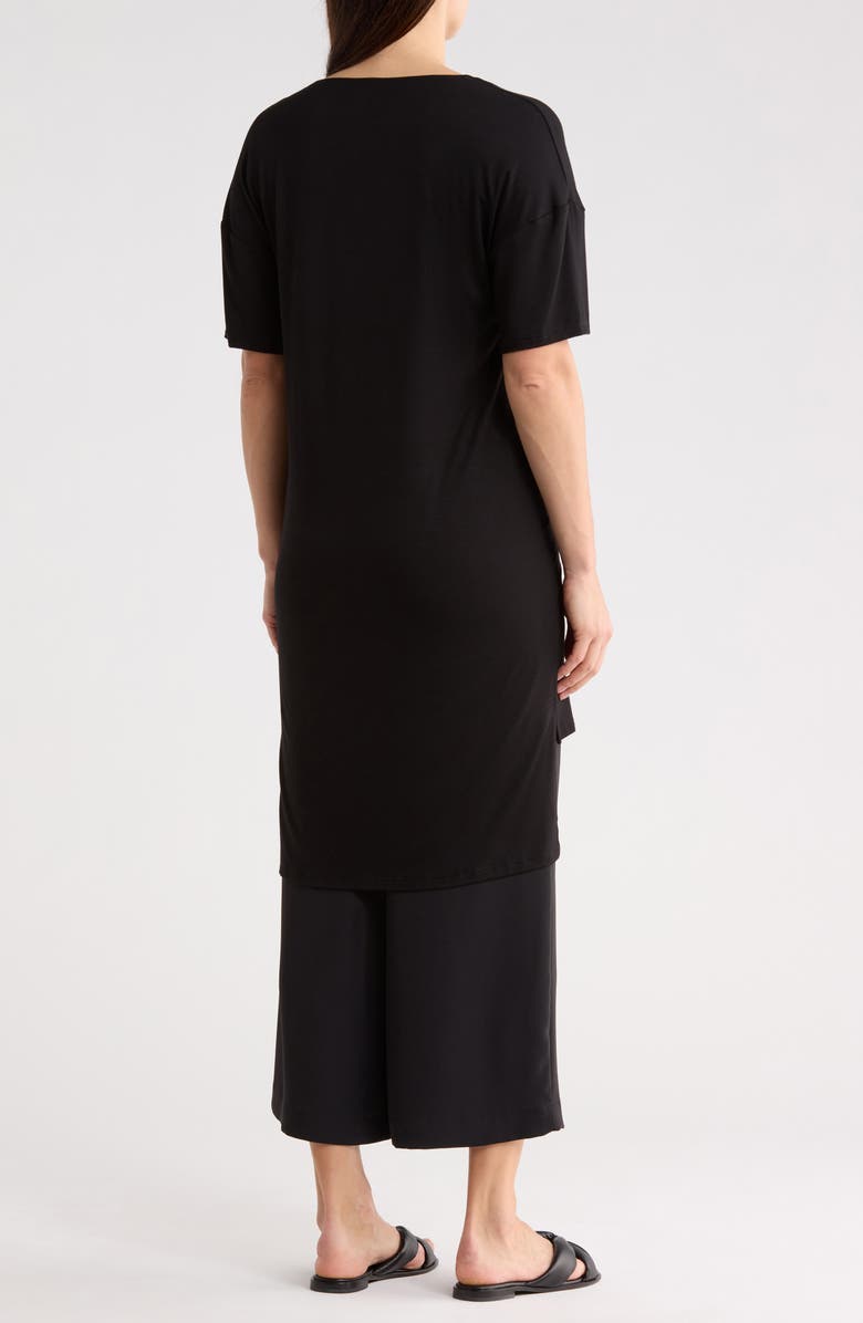 GO COUTURE High-Low Tunic Top, Alternate, color, Black Interlock