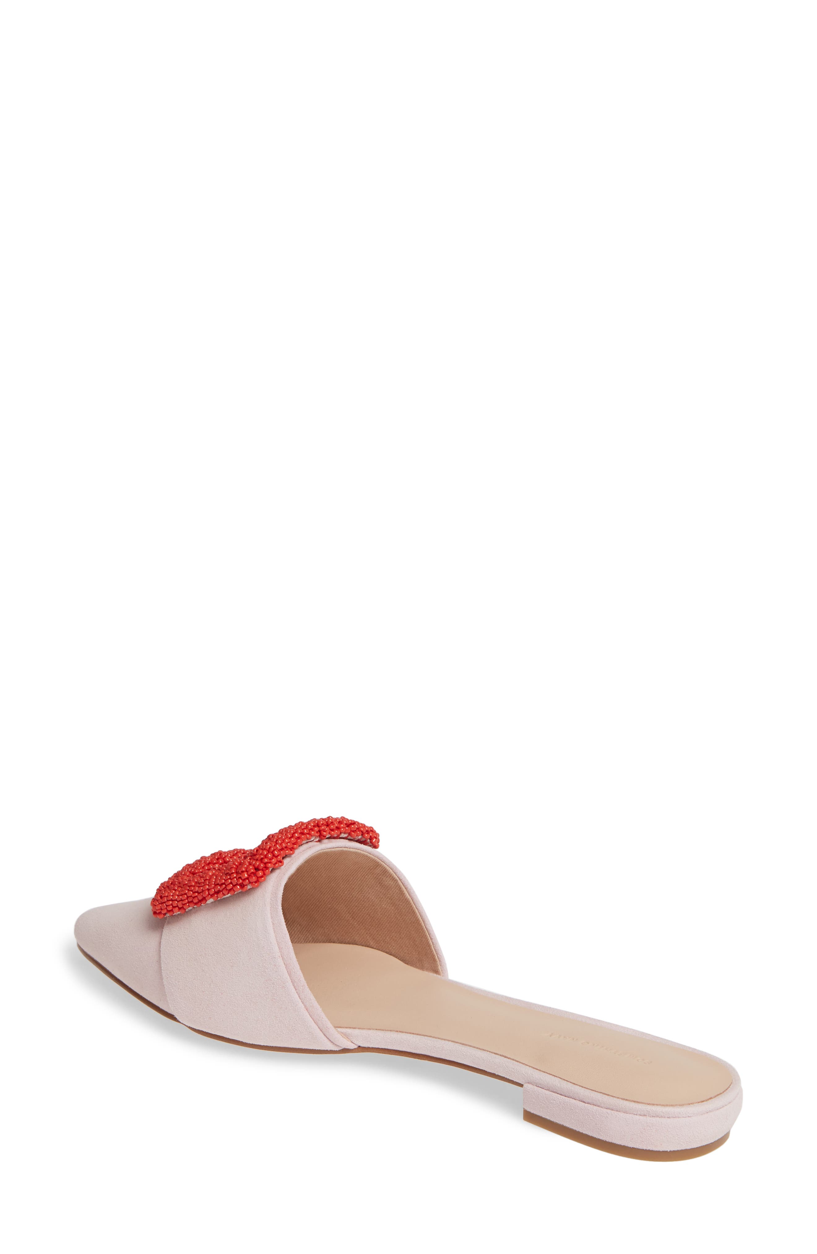Portia Buckle Mule (Nordstrom Exclusive), Alternate, color, PINK SUEDE