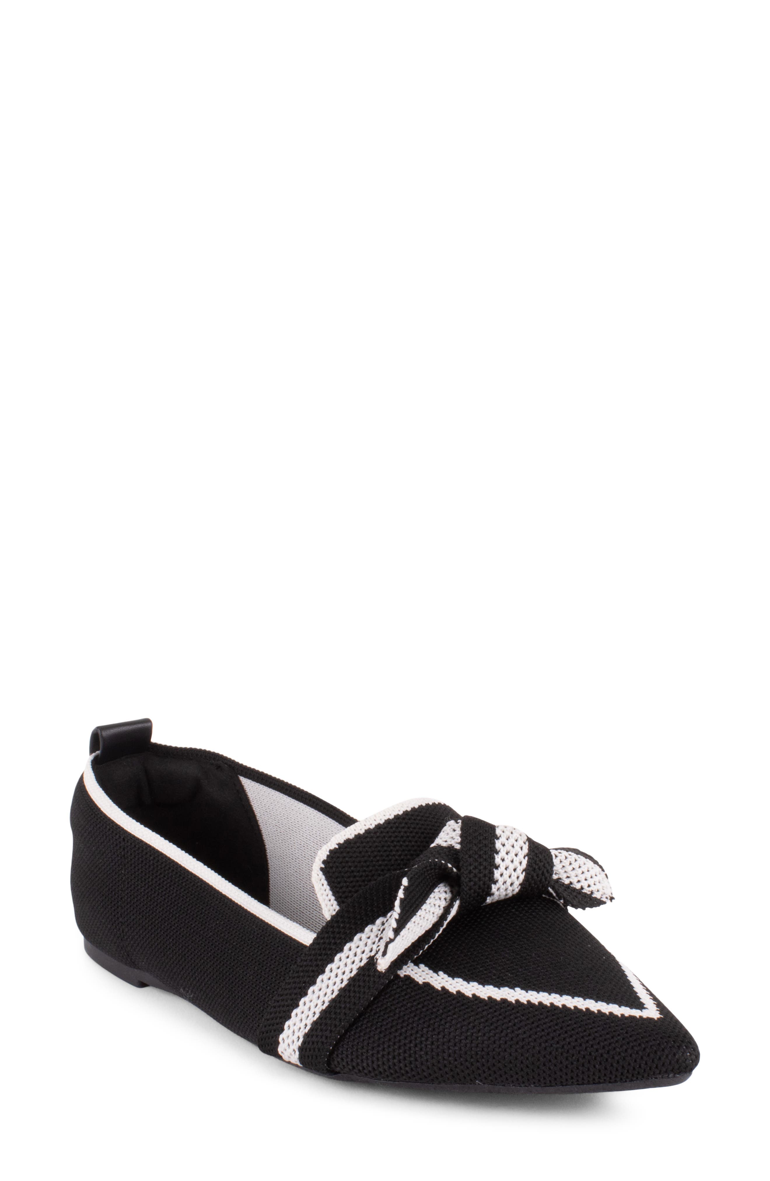 Tahari Florentia Pointed Toe Loafer, Main, color, Black