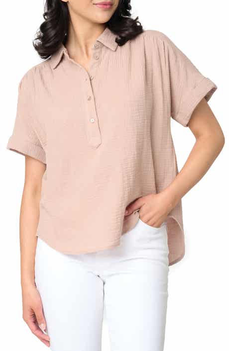 GIBSONLOOK All Day Cotton Gauze Popover Shirt