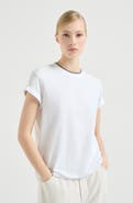 Brunello Cucinelli T-shirt with Precious Faux Layering