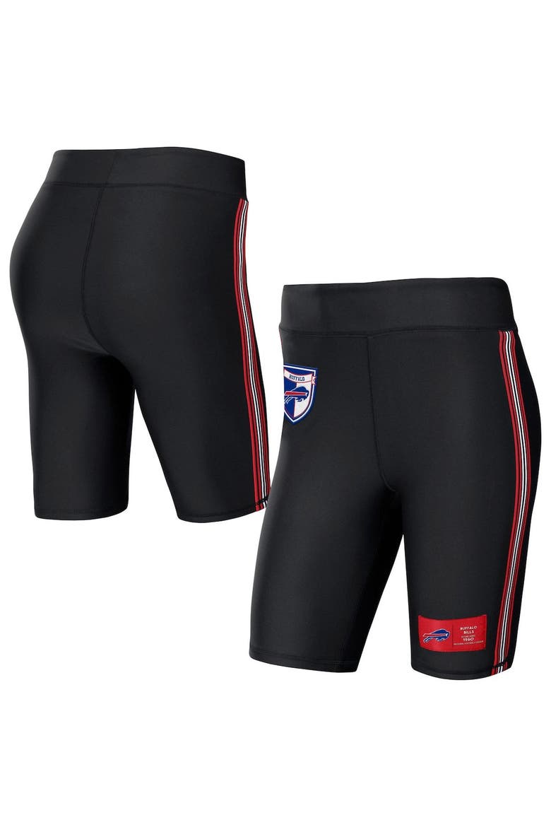 Women's WEAR by Erin Andrews Black Buffalo Bills Biker Shorts, Main, color, Black