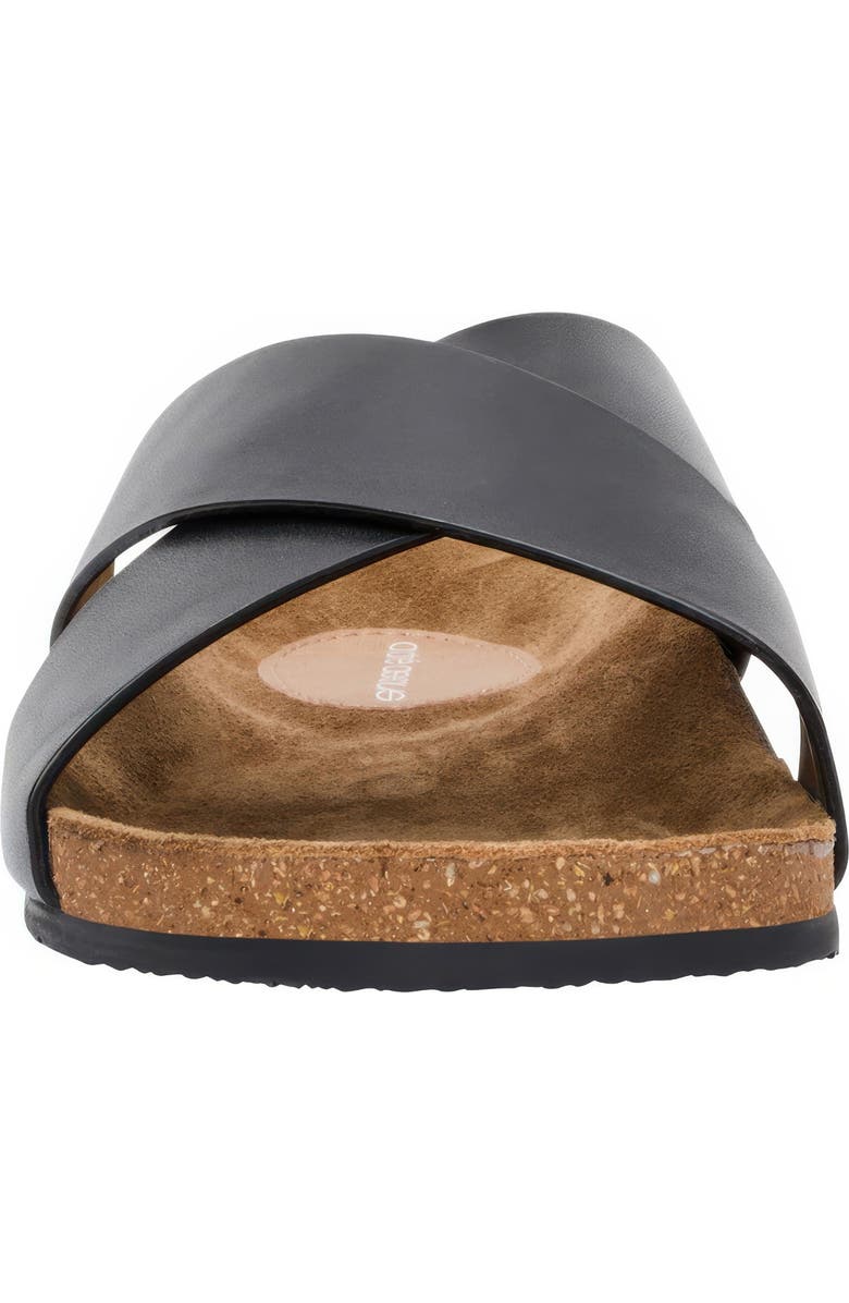 André Assous Max Slide Sandal, Alternate, color, Black Leather
