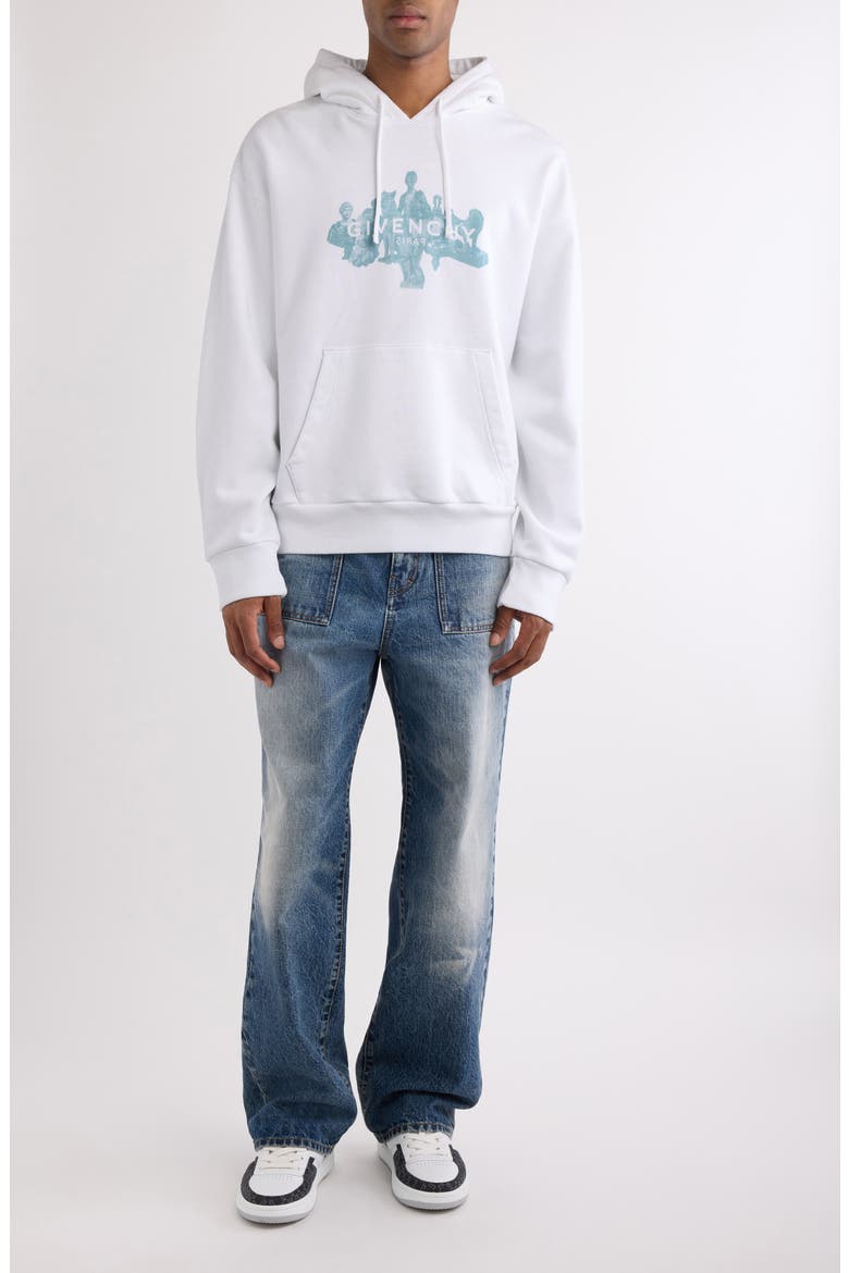 Boxy Fit Graphic Hoodie, Alternate, color, WHITE