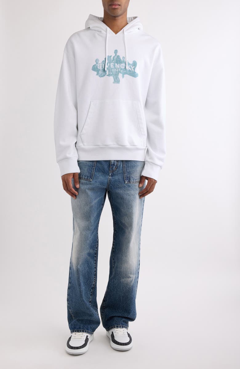 Givenchy Boxy Fit Graphic Hoodie, Alternate, color,