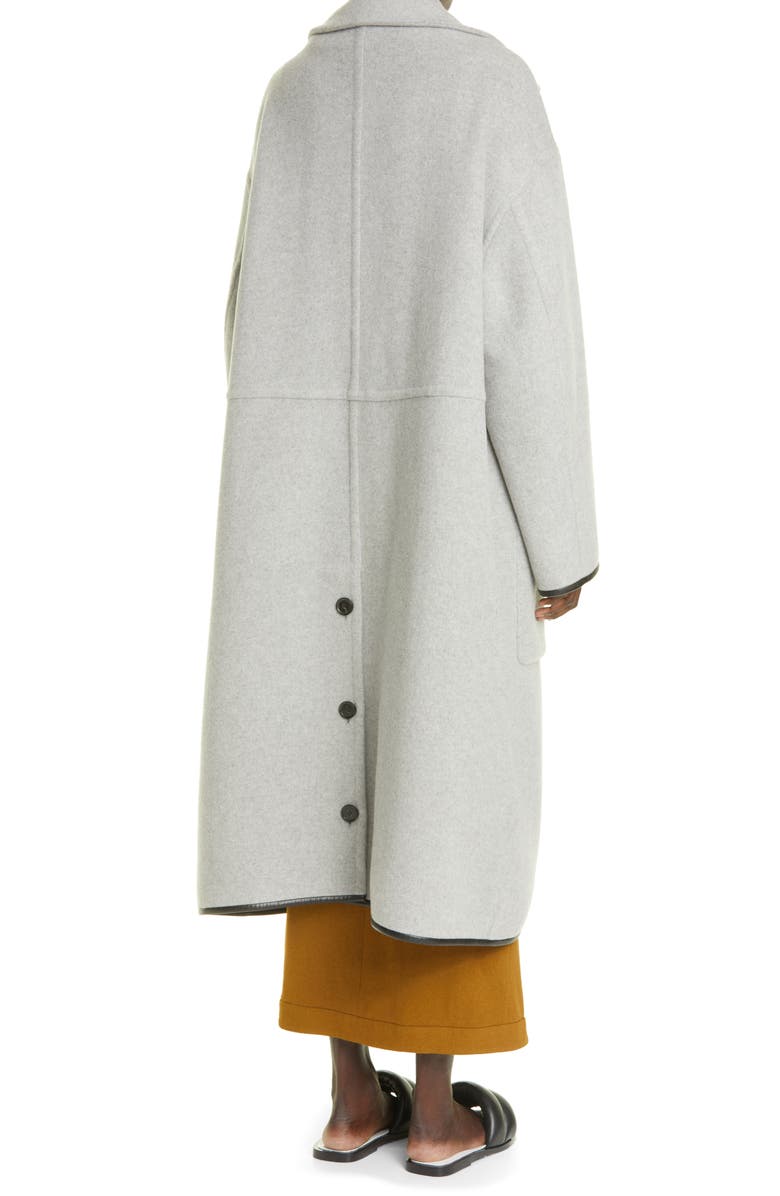 Proenza Schouler Oversize Double Face Cashmere Coat with Removable Collar, Alternate, color,