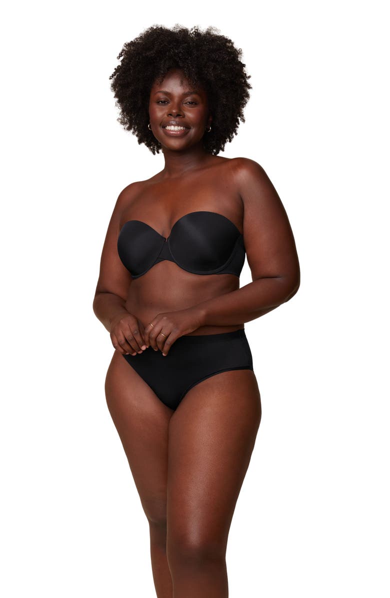 Harper Wilde Base Strapless Bra, Alternate, color, Black